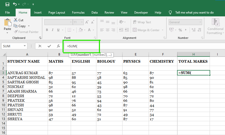 how-to-sum-in-excel-formula