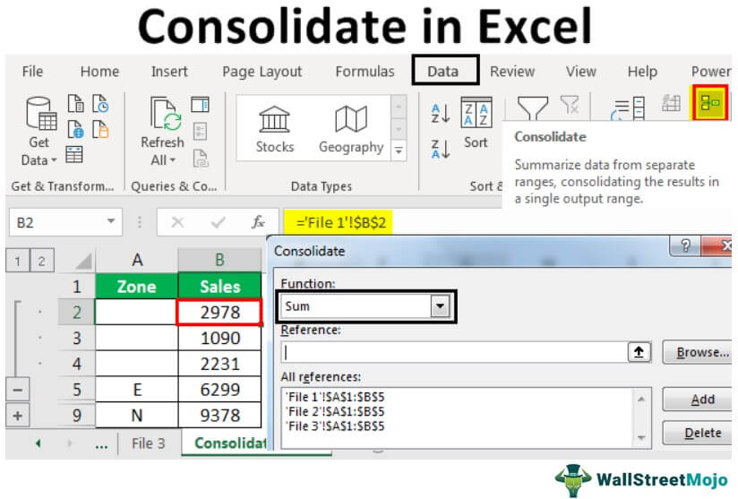 How To Consolidate In Excel