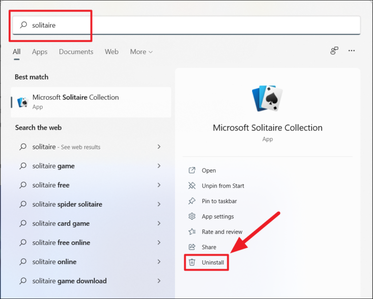 How to uninstall Microsoft Solitaire Collection in Windows 10
