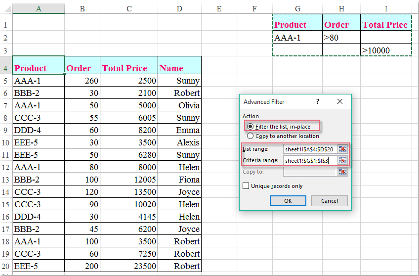 Multiple filters in excel deals