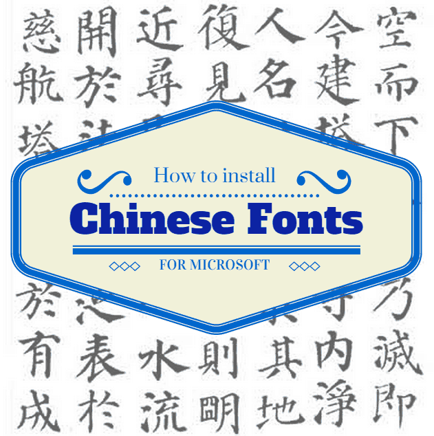 how to install chinese font in microsoft word