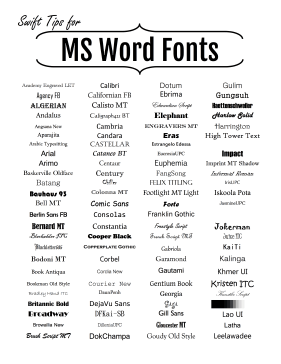 What Are The Fonts In Microsoft Word?