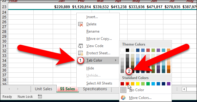 How to Change Tab Color in Excel?
