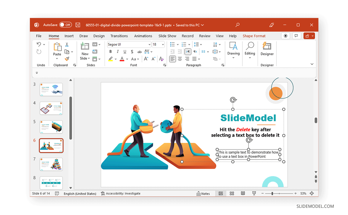 How To Delete A Text Box On Powerpoint?