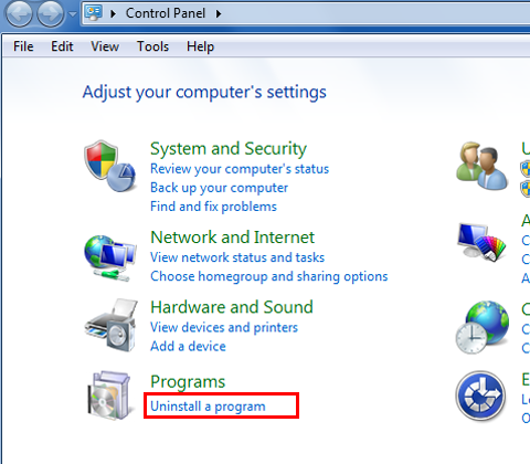 How to Uninstall Application on Windows 7?