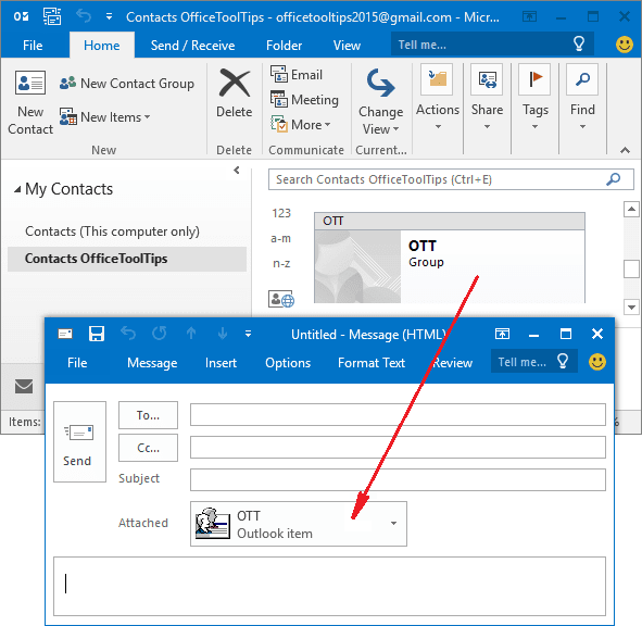 How To Share Contact Group In Outlook?