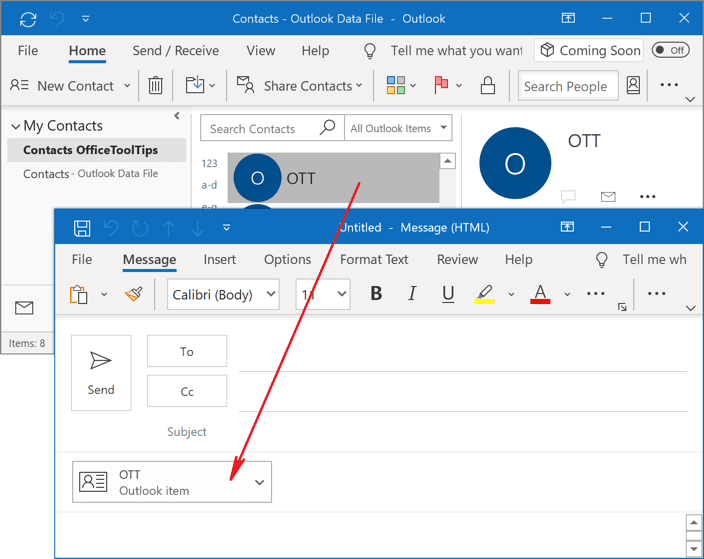 How To Share A Contact List In Outlook