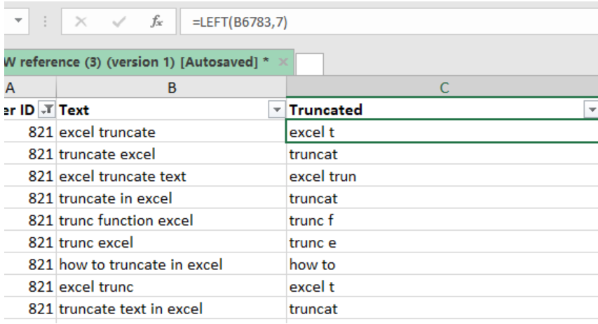 How to Truncate Text in Excel?