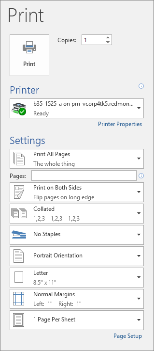 How to Print From Microsoft Word?