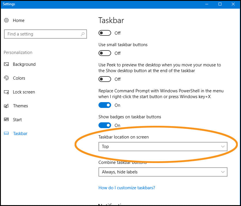 How to Move the Taskbar Windows 10?