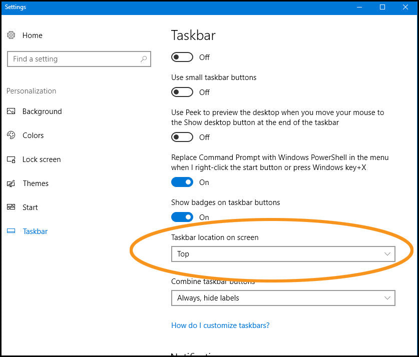 How to Move the Taskbar on Windows 10?