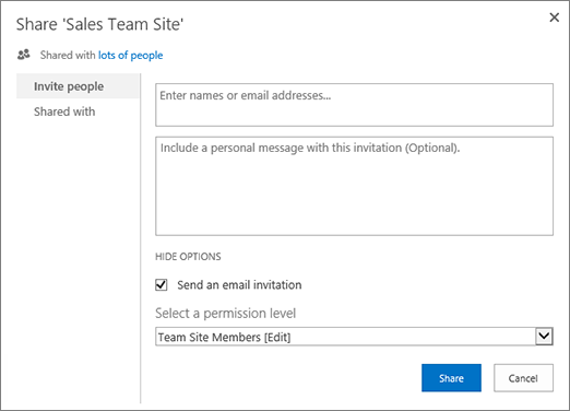 How To Grant Access To A Sharepoint Site?