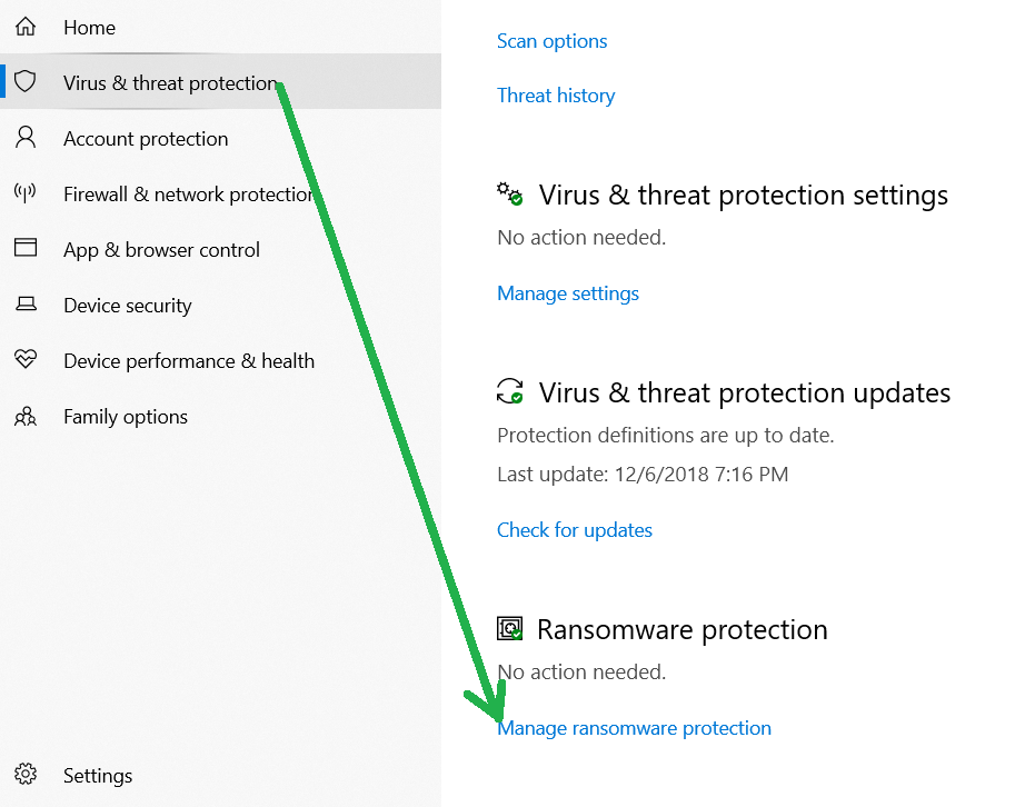 How to Turn Off Ransomware Protection in Windows 10?