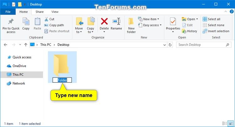 How to Rename a Folder Windows 10?