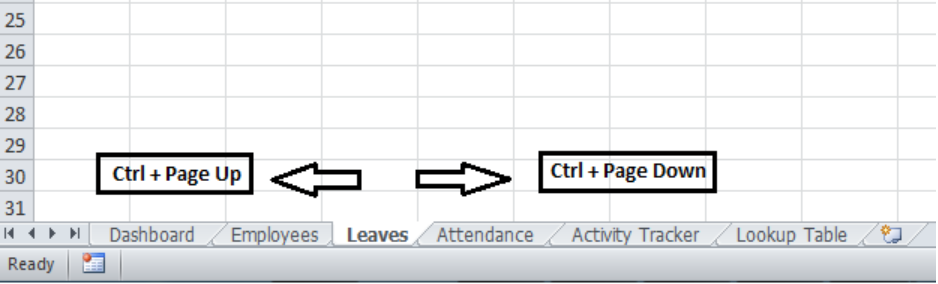 How to Switch Tabs in Excel?