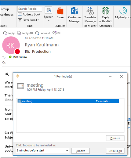 How To Set Reminder In Outlook Calendar?