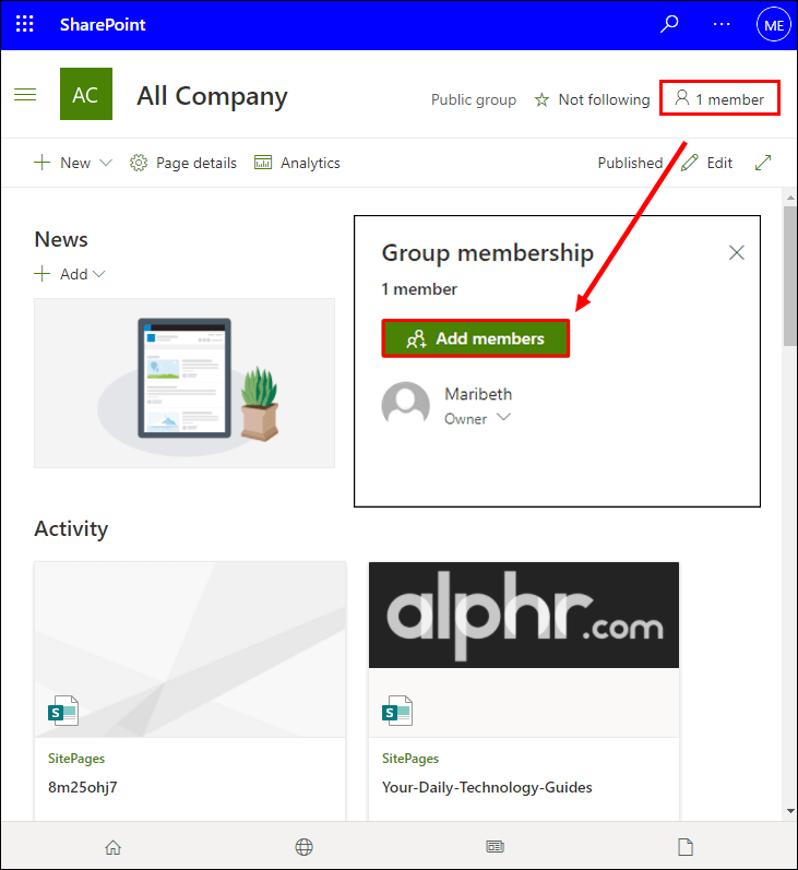 How To Add Members To Sharepoint Group?