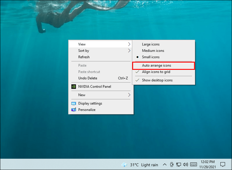 How to Lock Icons on Desktop Windows 10?