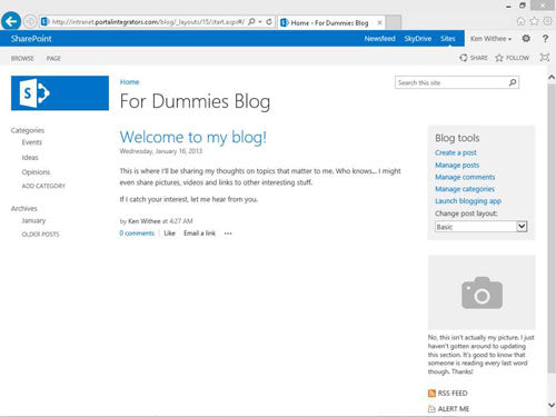 How To Create A Blog In Sharepoint?