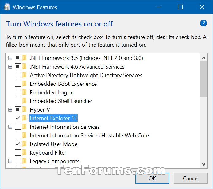 How to Enable Internet Explorer in Windows 10?