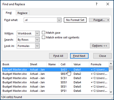 How to Find Cells With External Links in Excel?