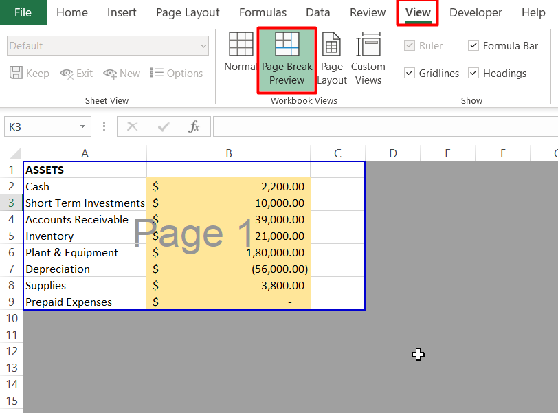 How to Do a Page Break in Excel?
