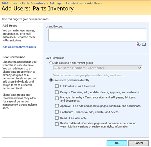 How Do I Set Permissions On A Sharepoint List View?