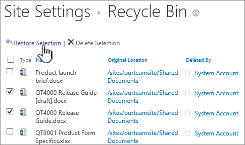 How To Restore Deleted Files From Sharepoint Recycle Bin?