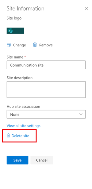 How To Delete Site In Sharepoint?