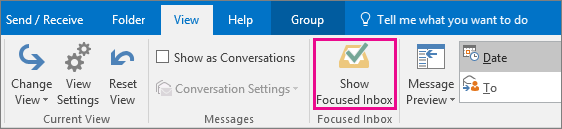 How To Turn Off Focused Inbox In Outlook?