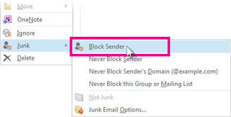 How To Block A Sender In Outlook?