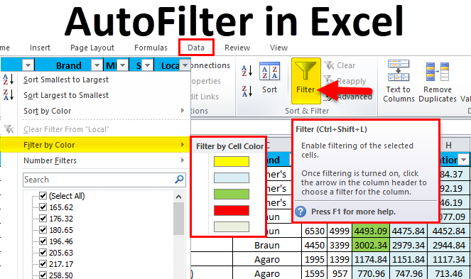 What is Autofilter in Excel?