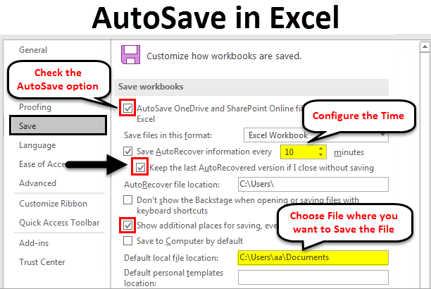 How to Autosave in Excel?