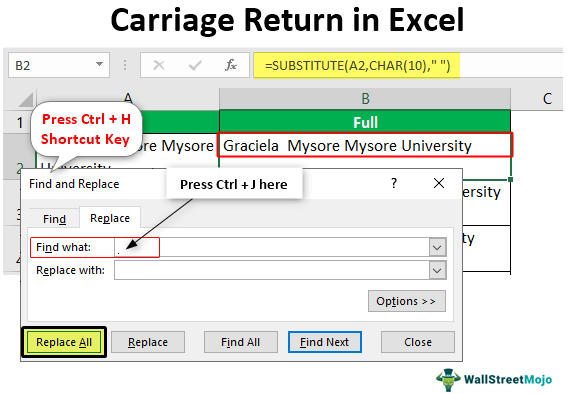 How to Return in Excel?