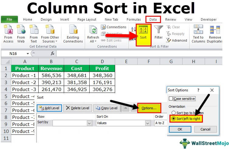 How to Sort Excel Column?