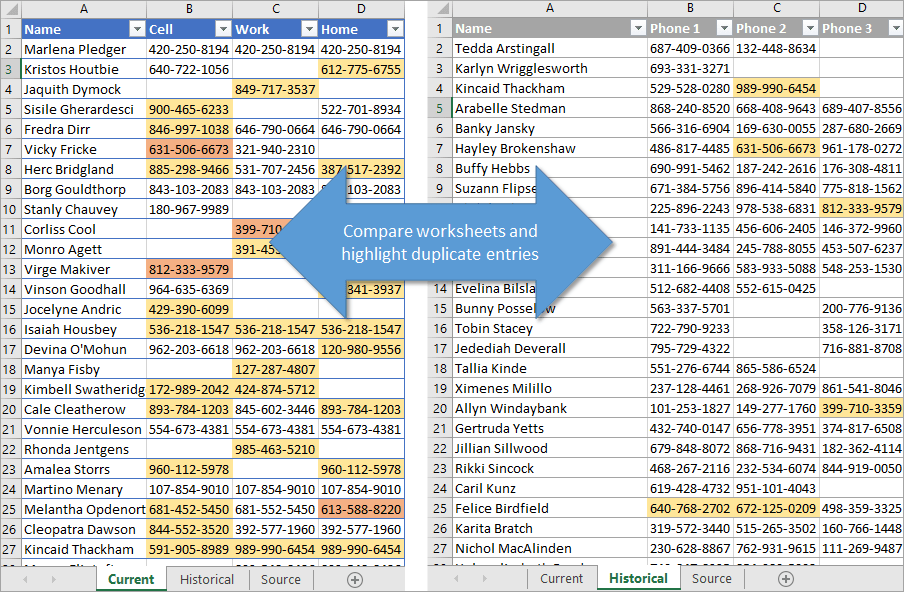 How to Compare Two Excel Sheets for Duplicates?