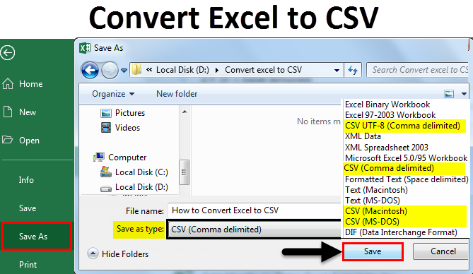 How to Convert Excel to Csv?