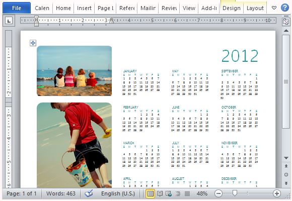 How To Make A Calendar With Pictures On Microsoft Word?