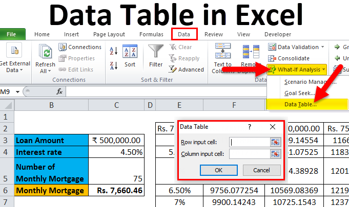 What is a Data Table in Excel?