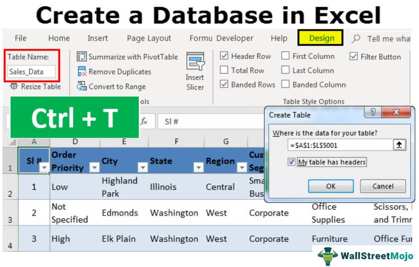 How to Create Database in Excel?