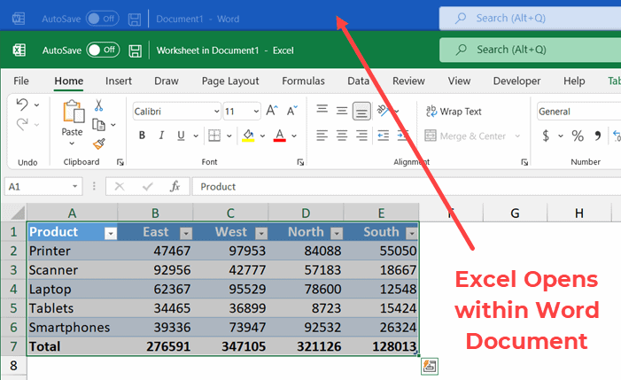 How to Copy a Table From Excel to Word?