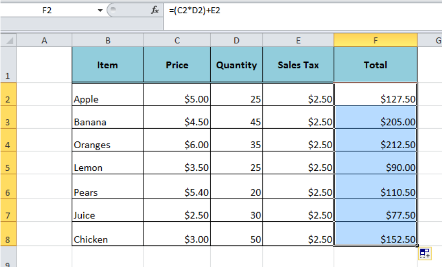 How to Insert Formula in Excel for Entire Column?