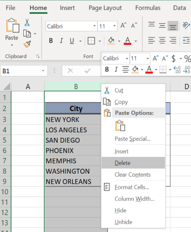 How to Delete All Columns to the Right in Excel?