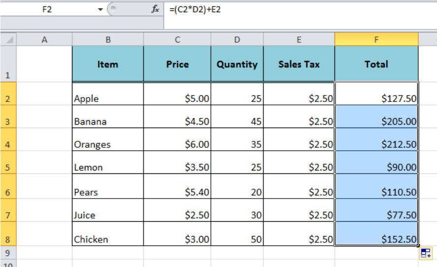 How to Add a Formula to a Column in Excel?