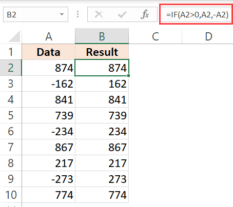 How to Convert Negative Number to Positive in Excel?