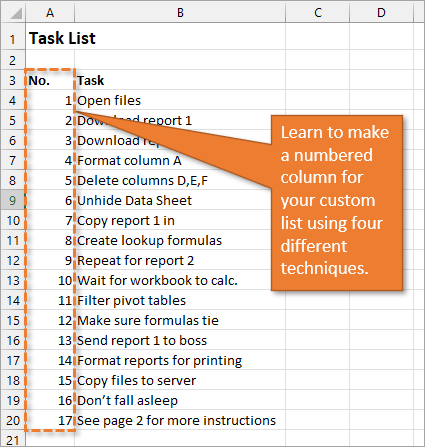 How to Add a List of Numbers in Excel?