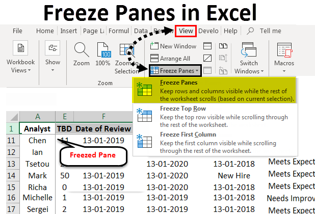 How to Use Freeze Panes in Excel?