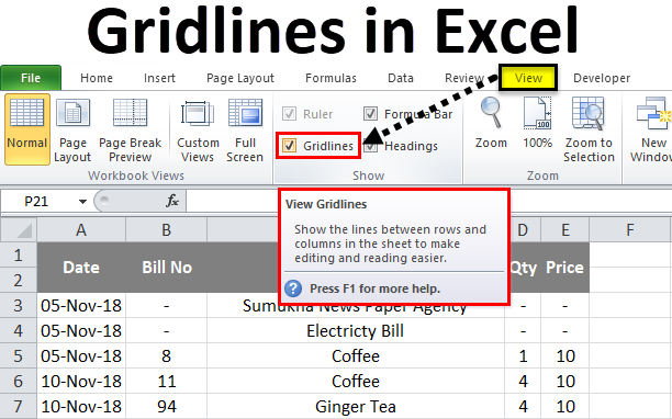 How to Remove the Lines in Excel?