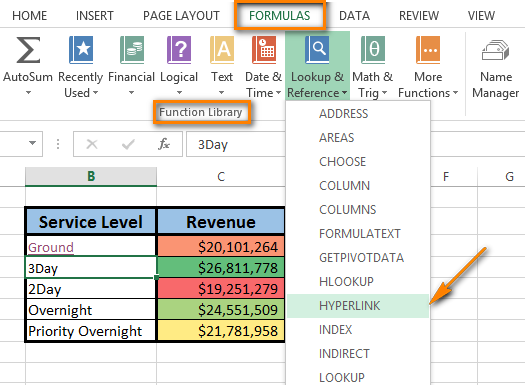 How to Link to a Tab in Excel?