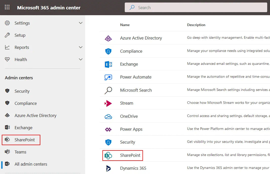 How To Get To Sharepoint Admin Center?